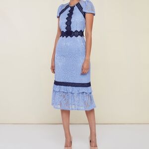 NWOT Rachell Parcell Contrast Lace Midi Dress